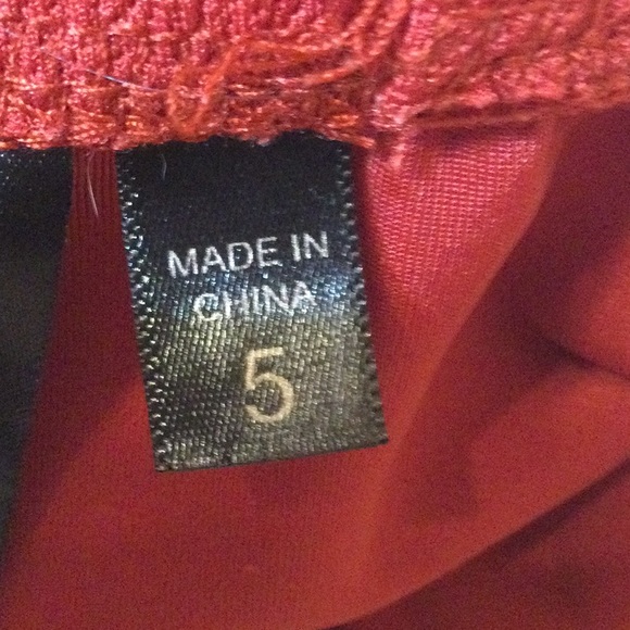 Cute Red Dress With Black Lace Trim - Picture 9 of 12